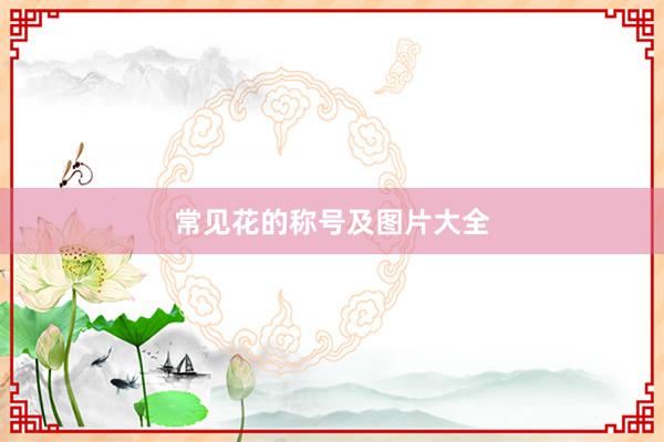 常见花的称号及图片大全